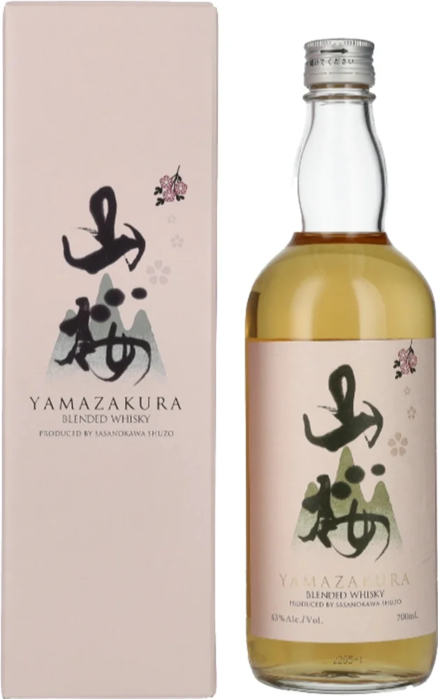 Japanski viski Yamazakura Japanese Blended Whisky Pink Label + GB 0,7 l