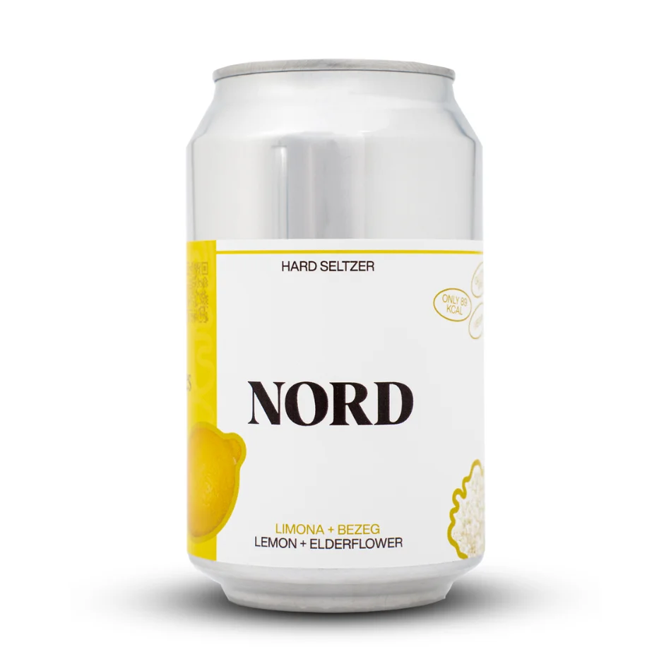 Nord Hard Seltzer limona + bezeg 0,33 l