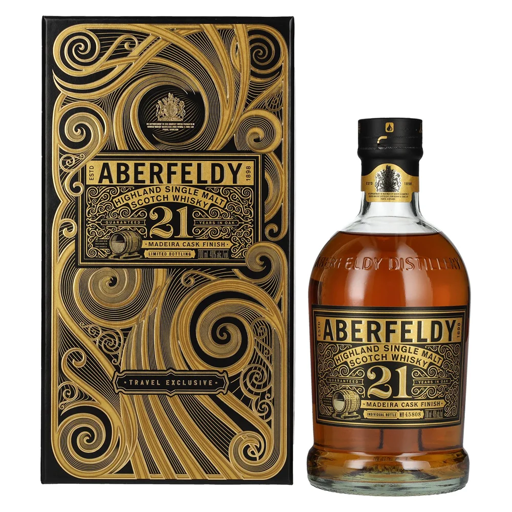 Škotski viski Aberfeldy 21 YO Madeira Cask Finish + GB 0,7 l