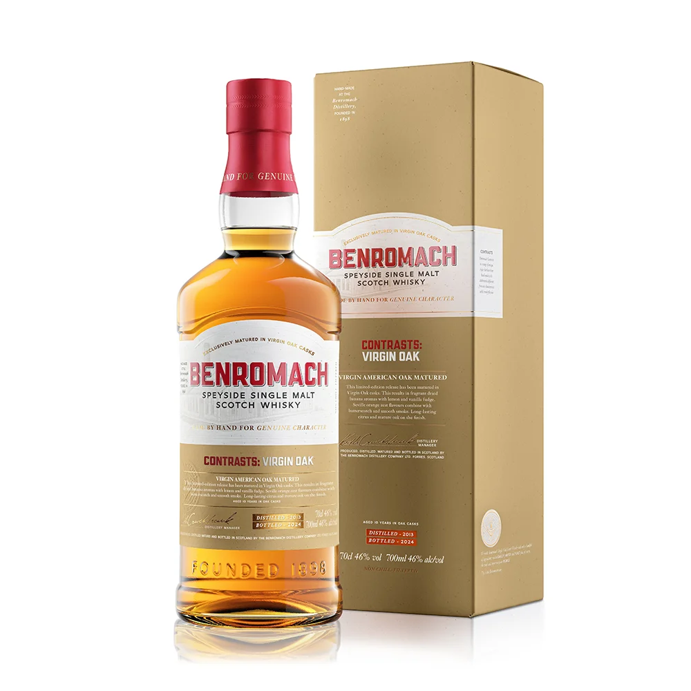 Škotski viski Benromach Virgin oak cask Single Malt + GB 0,7 l
