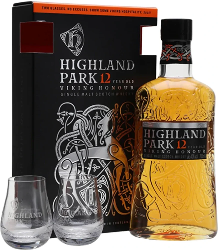 Škotski viski Highland Park 12 + 2 čaše + GB 0,7 l