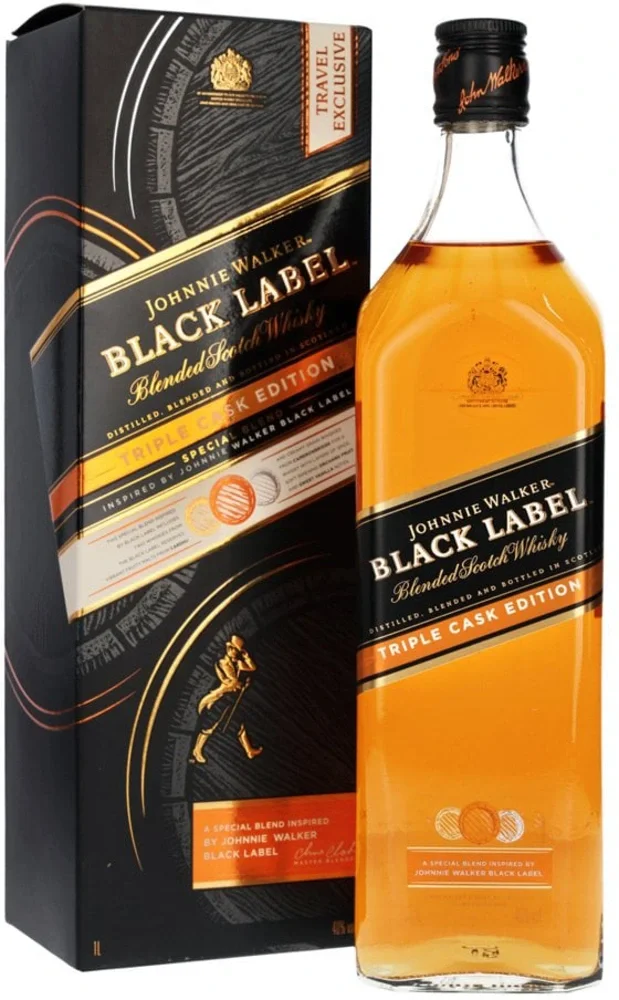 Škotski viski Johnnie Walker Black Label Triple Cask Edition + GB 1 l