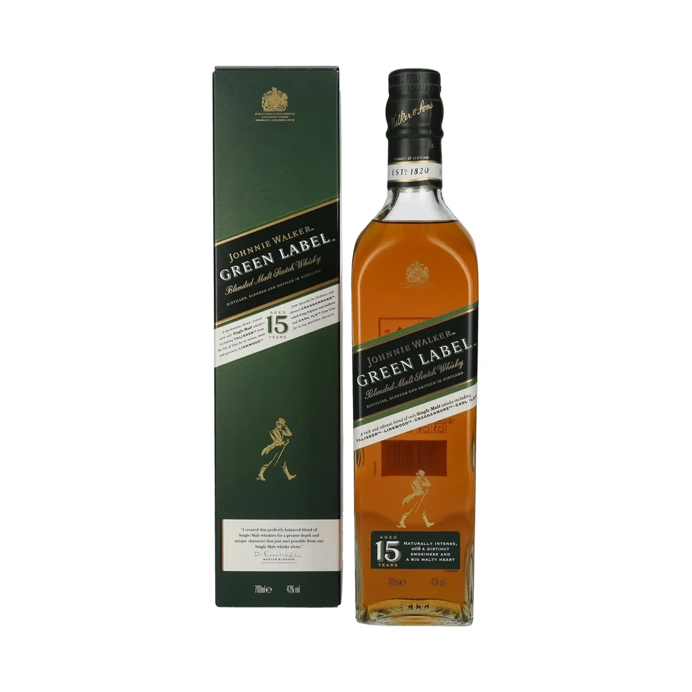 Škotski viski Johnnie Walker Green Label 15 Years Old + GB 0,7 l