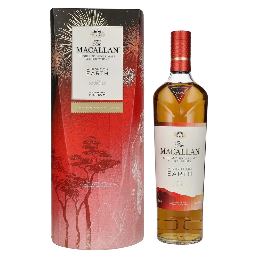 Škotski viski Macallan A NIGHT ON EARTH THE JOURNEY 2023 + GB 0,7 l