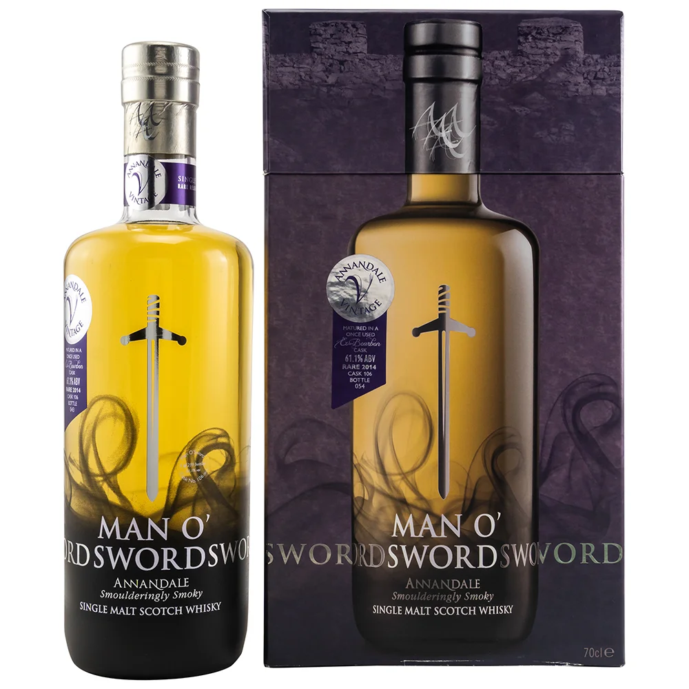 Škotski viski Man O'Sword 2014 Rare Vintage Ex-Bourbon Single Malt + GB 0,7 l