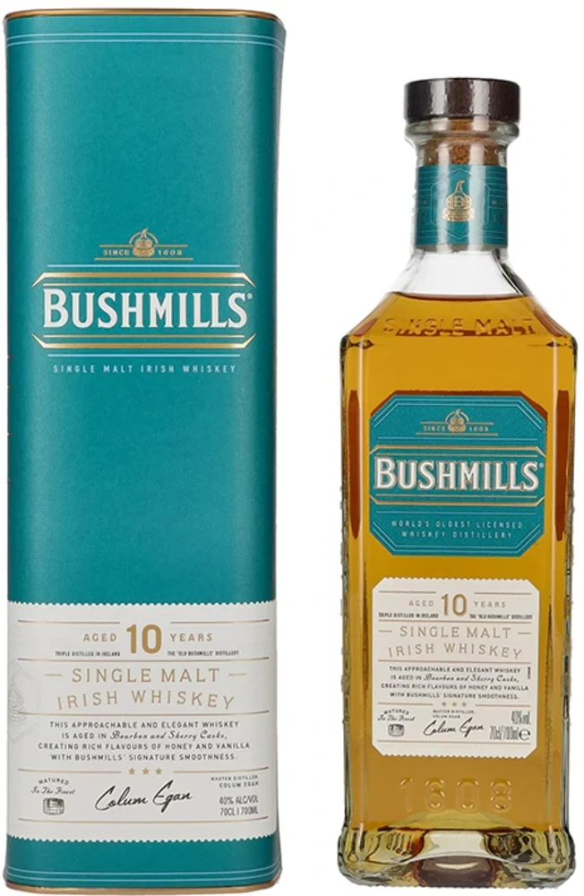 Irski viski Bushmills Single Malt Irish Whiskey 10y poklon kutija 0,7 L