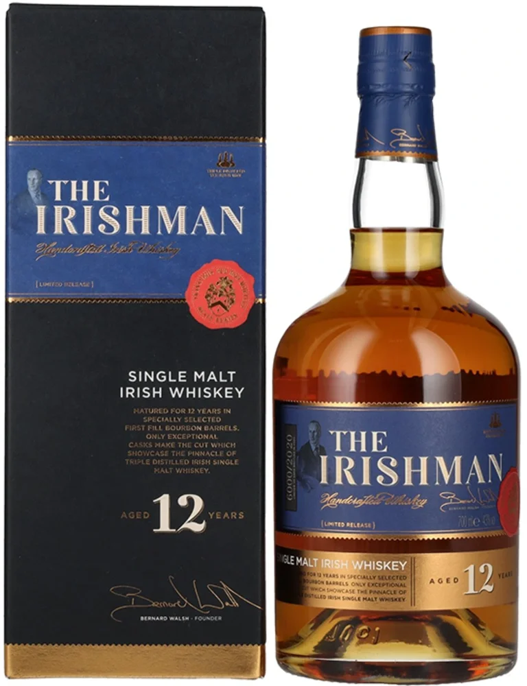 Irski viski The Irishman 12y Single Malt poklon kutija 0,7 L
