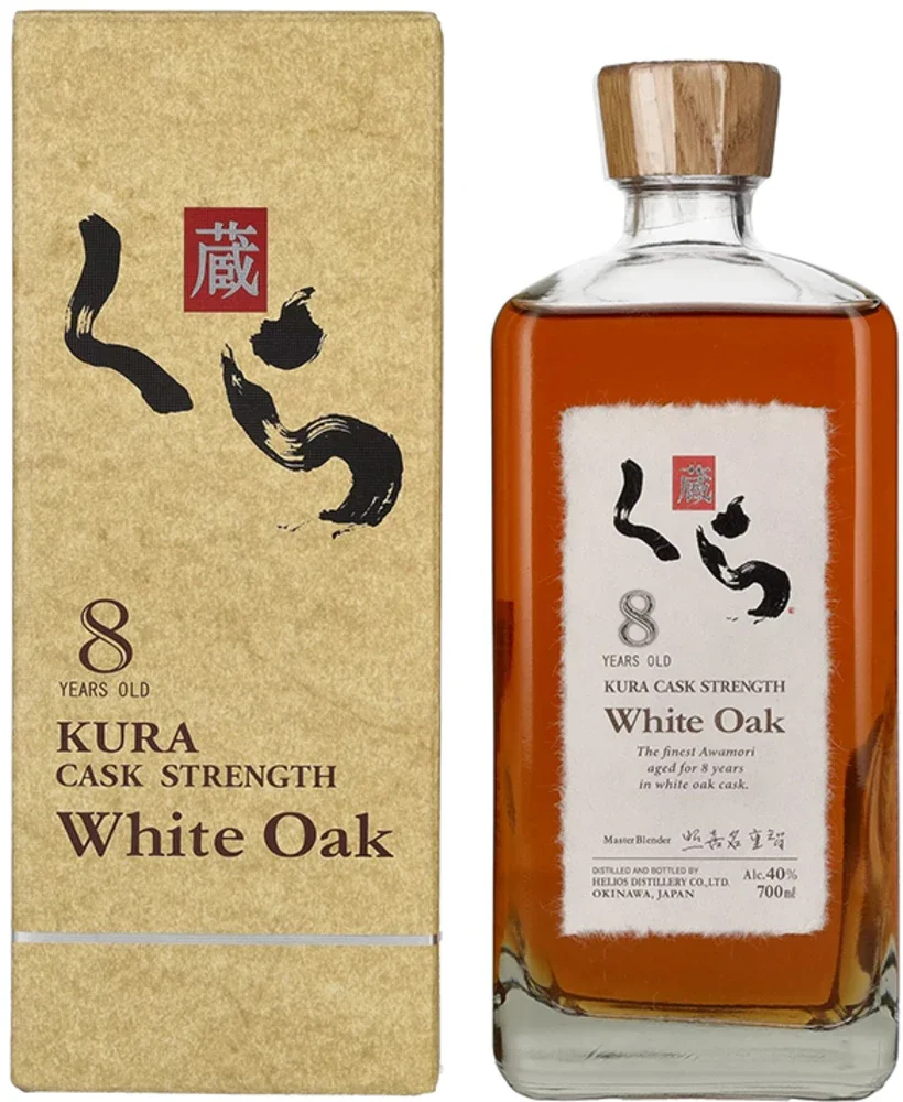 Japanski viski Kura 8 Years Old White Oak Single Malt poklon kutija 0,7 L