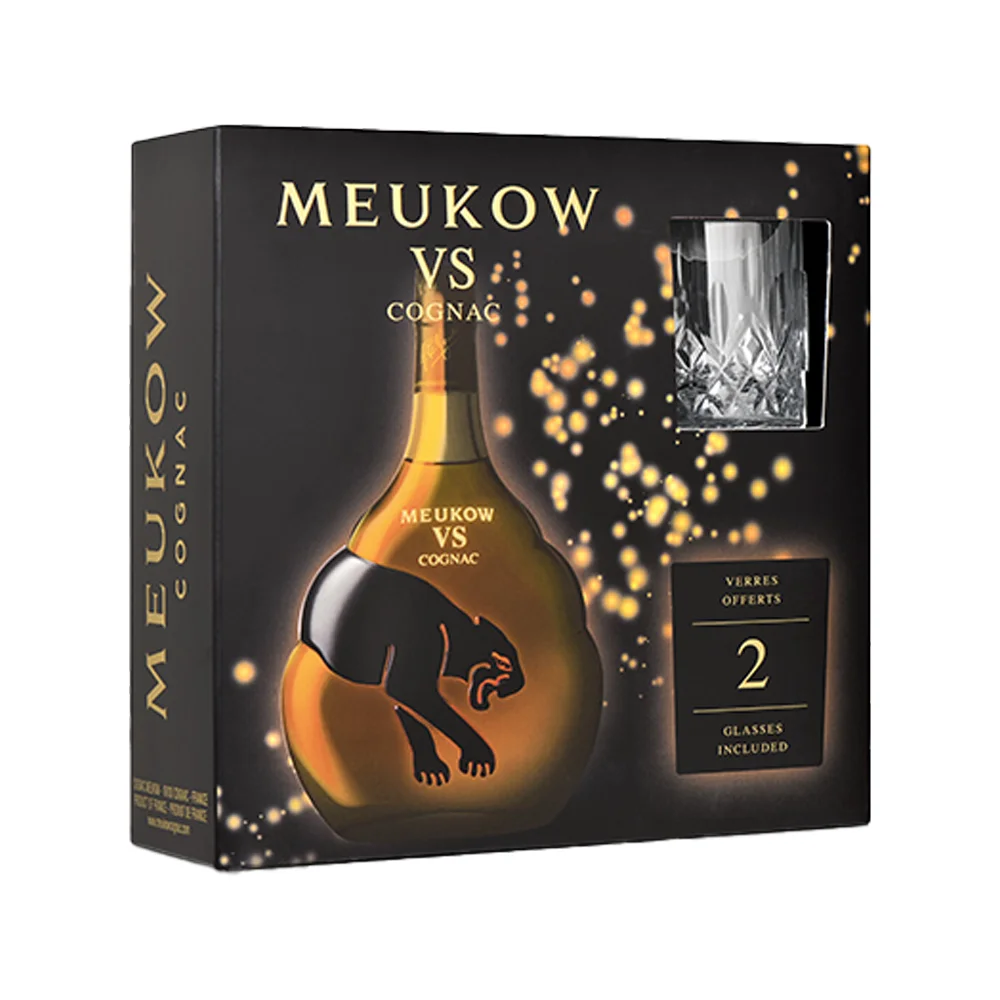 Konjak Meukow VS + 2 čaše poklon kutija 0,7 L