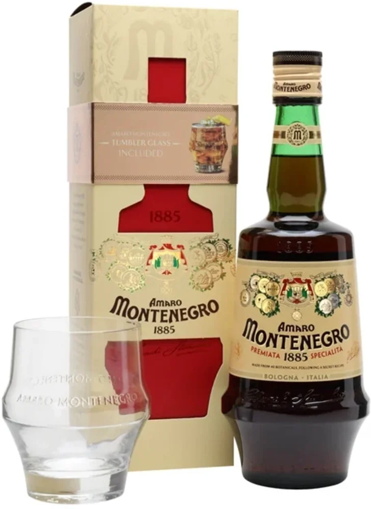Liker Amaro Montenegro poklon kutija + čaša 0,7 L