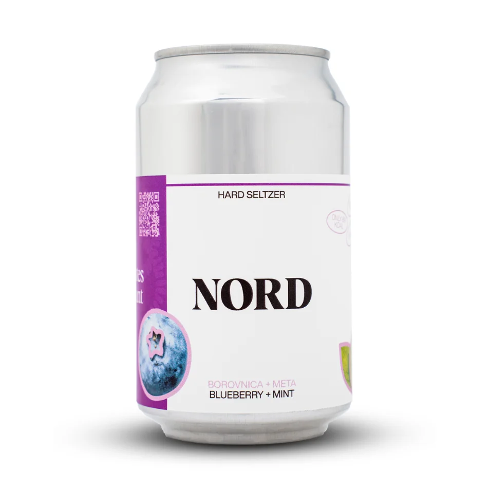 Nord Hard Seltzer meta + borovnica 0,33 L