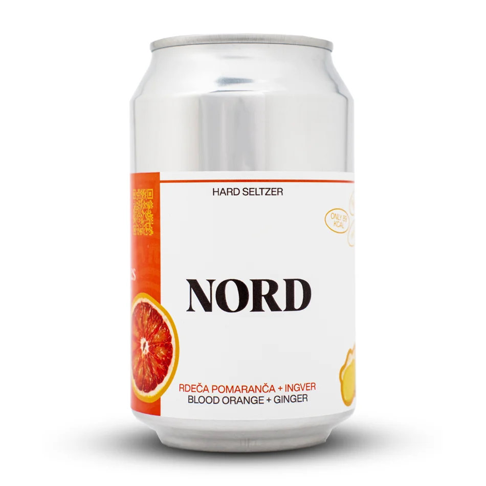 Nord Hard Seltzer crvena naranča + đumbir 0,33 L