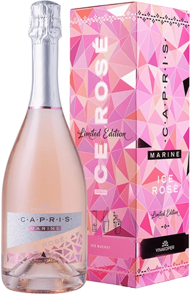Pjenušac VinaKoper Capris Marine Ice Rose Brut poklon kutija 0,75 L