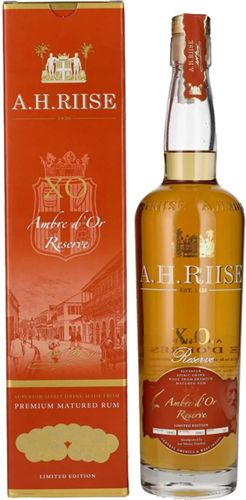Rum A.H. Riise XO Ambre d'Or Reserve poklon kutija 0,7 L
