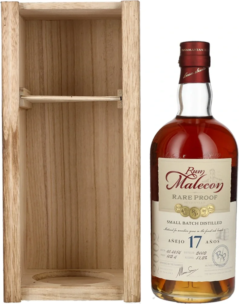 Rum Anejo 17 Rare 2002 Malecon poklon kutija 0,7 L