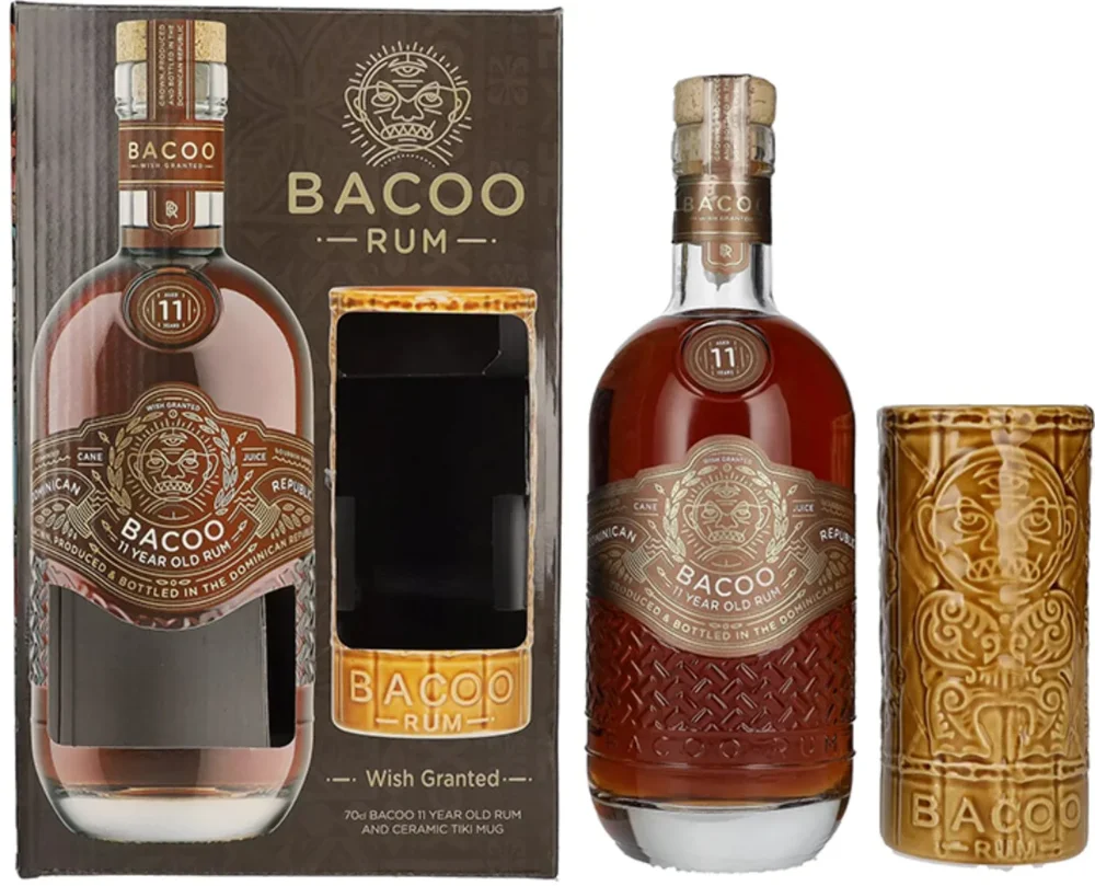 Rum Bacoo 11y + čaša poklon kutija 0,7 L