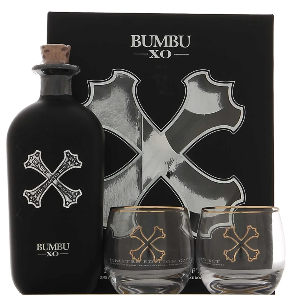 Rum Bumbu XO + 2 Čaše poklon kutija 0,7 L