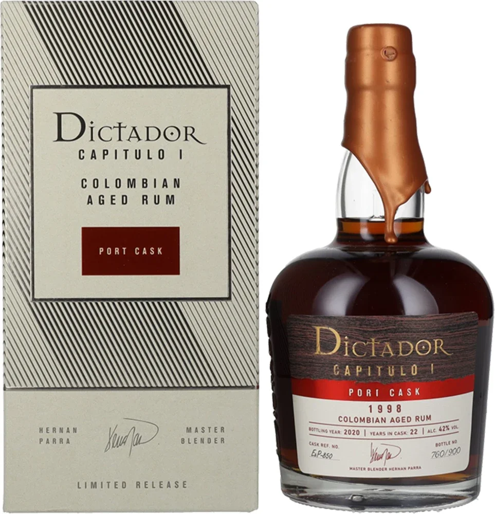 Rum Capitulo 22 Years Old 1998 Dictador poklon kutija 0,7 L