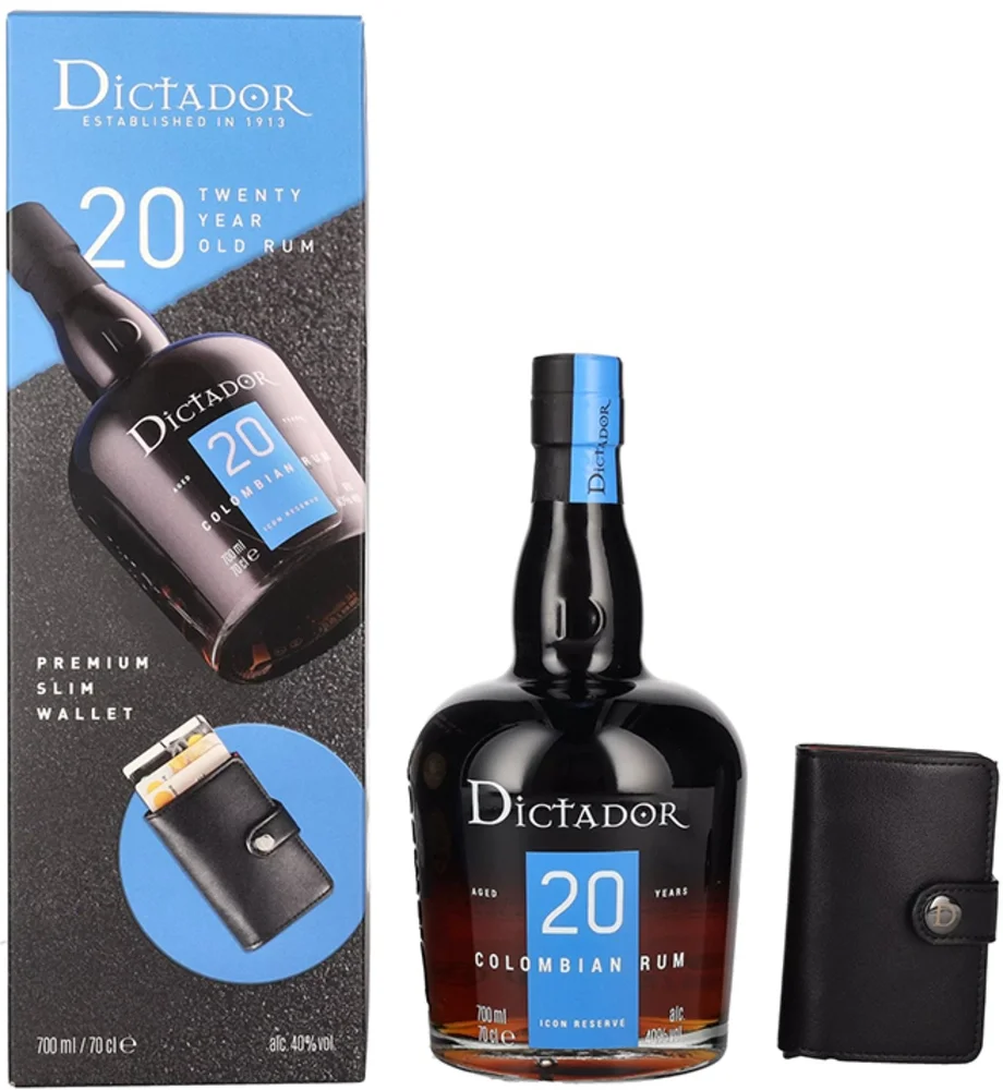 Rum Dictador 20 yo ICON RESERVE + denarnica poklon kutija 0,7 L