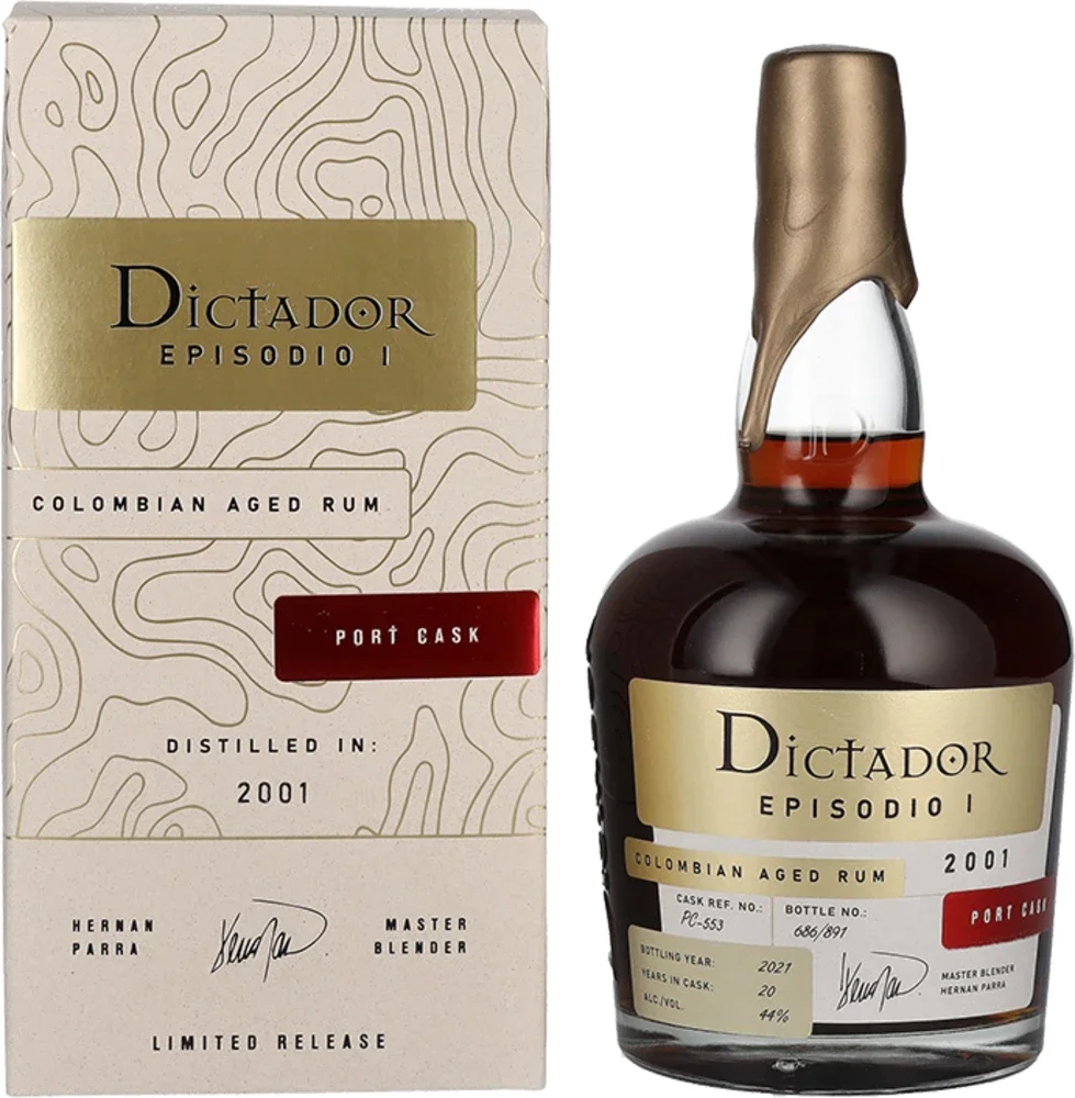 Rum Episodio 20 Years Old 2001 Dictador poklon kutija 0,7 L