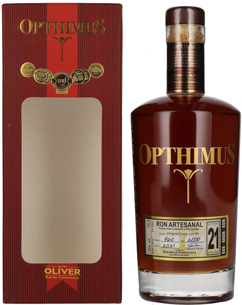 Rum Opthimus 21 Sistema Solera Magna Cum Laude poklon kutija 0,7 L