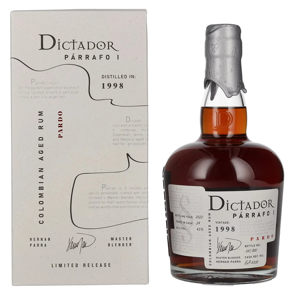 Rum PARRAFO I 24 Years Old PARDO Vintage 1998 Dictador poklon kutija 0,7 L