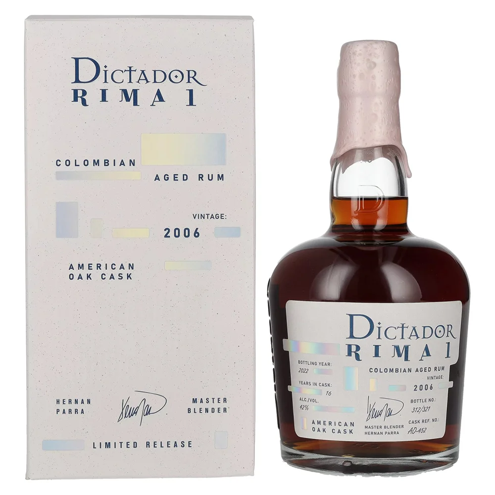 Rum RIMA 1 16Y AMERICAN OAK Cask Vintage 2006 Dictador poklon kutija 0,7 L