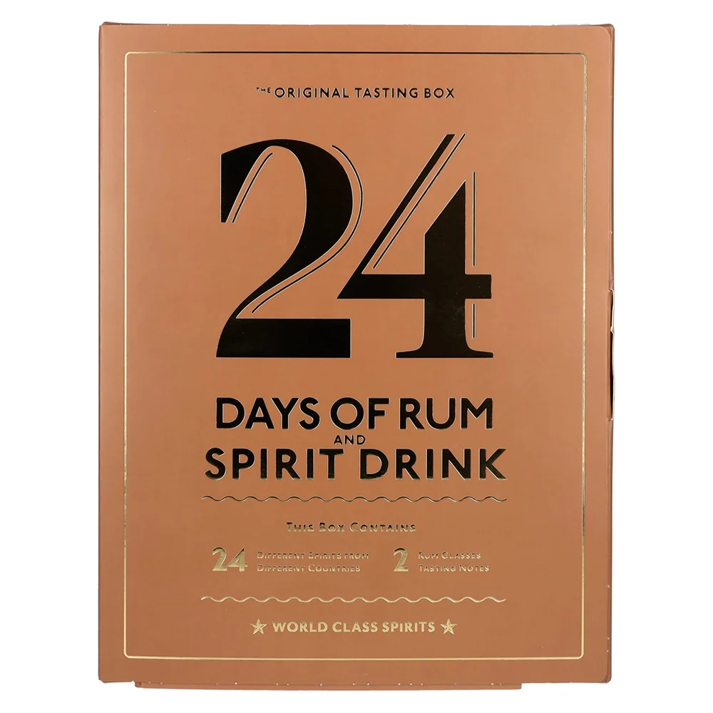 Rum S.B.S 24 DAYS OF RUM The Original YELLOW Rum Box + 2 čaše 24 x 0,02 L