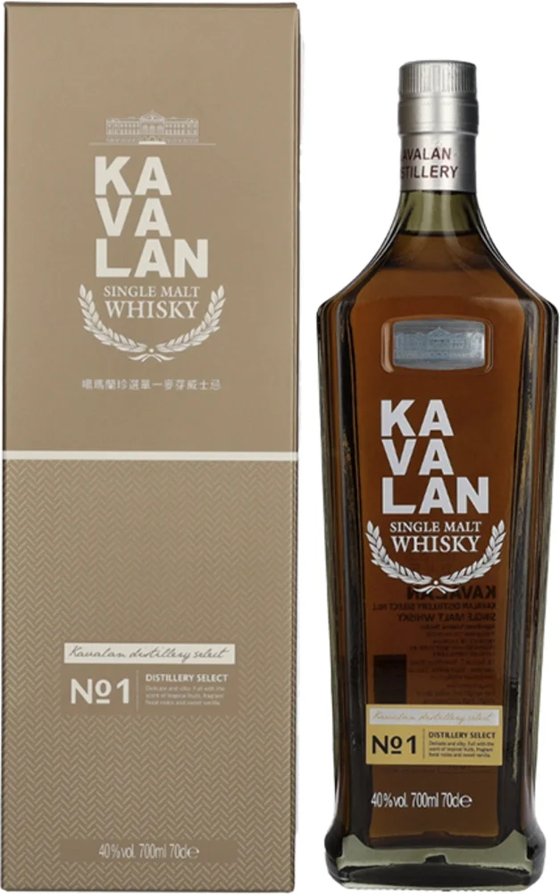 Tajvanski viski DISTILLERY SELECT Single Malt No.1 Kavalan poklon kutija 0,7 L