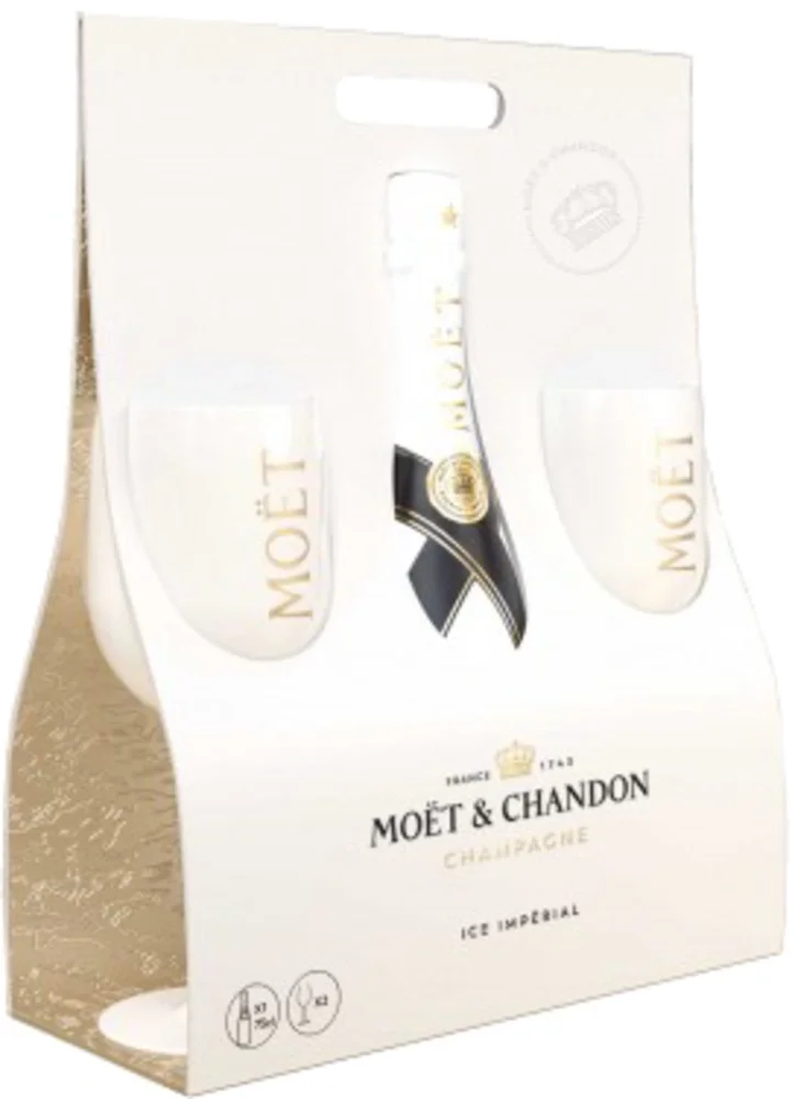 Champagne Ice Imperial Moët & Chandon + 2 čaše 0,75 L