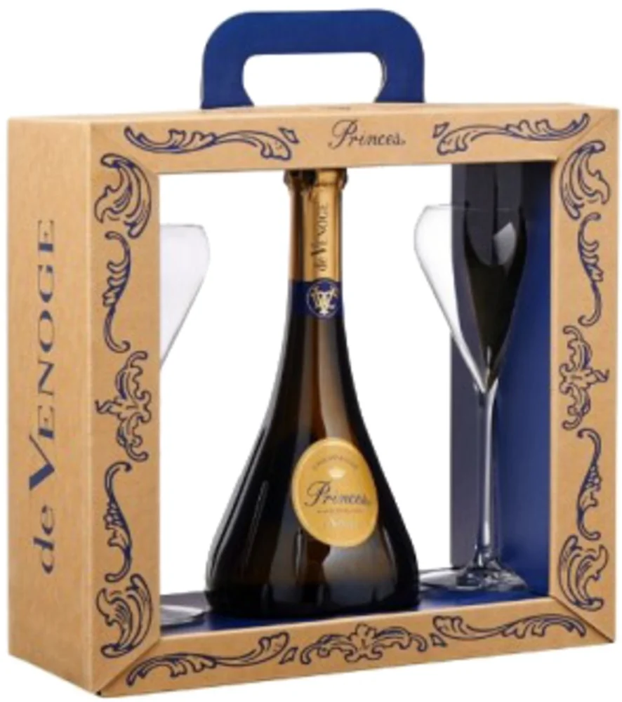Champagne De Venoge Princes Blanc de blanc poklon kutija + 2 čaše 0,75 L