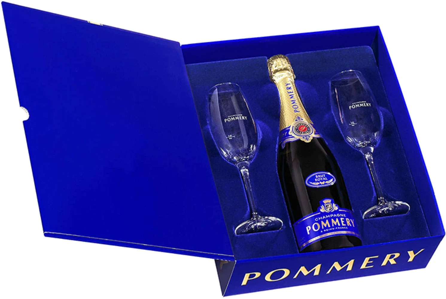 Champagne Pommery Royal Brut + 2 čaše poklon kutija 0,75 L