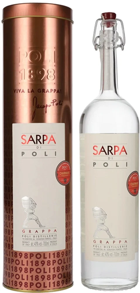 Voćna rakija Poli Grappa Sarpa di Poli poklon kutija 0,7 L