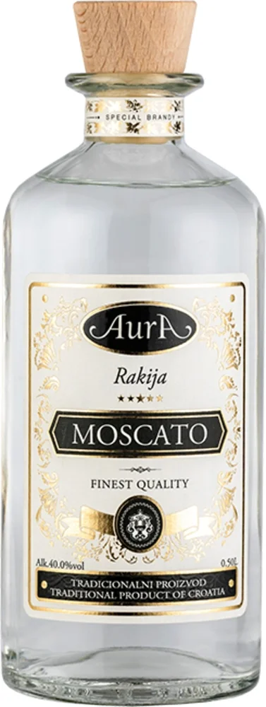 Voćna rakija Rakija Moscato Aura 0,5 L