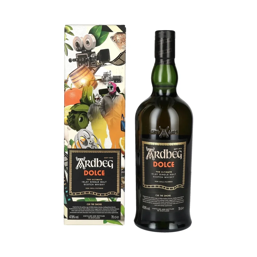 Škotski viski Ardbeg Dolce Cue The Smoke The Ultimate Single Malt poklon kutija 0,7 L