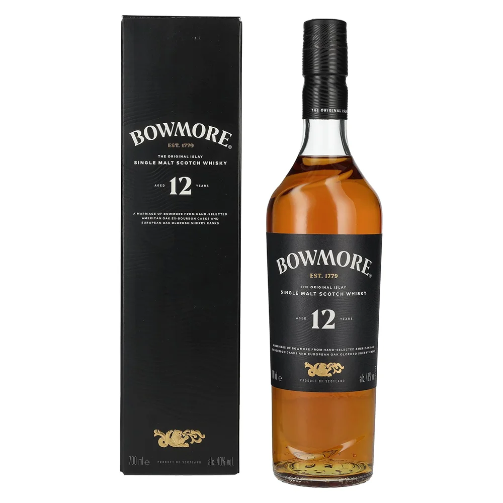 Škotski viski Bowmore 12yo Single Malt poklon kutija 0,7 L