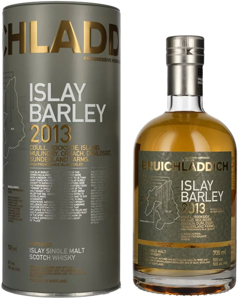 Škotski viski Bruichladdich ISLAY BARLEY Coull, Rockside, Island, Mulindry, Cruach, Dunlossit 2013 poklon kutija 0,7 L