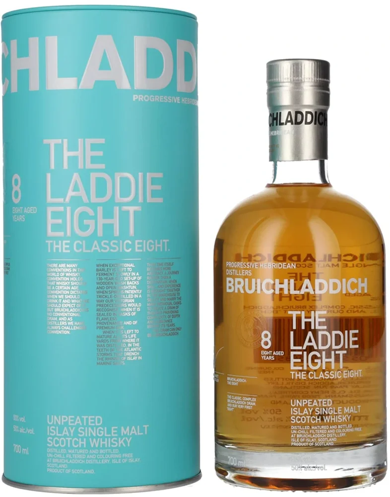 Škotski viski Bruichladdich THE LADDIE EIGHT 8 yo poklon kutija 0,7 L