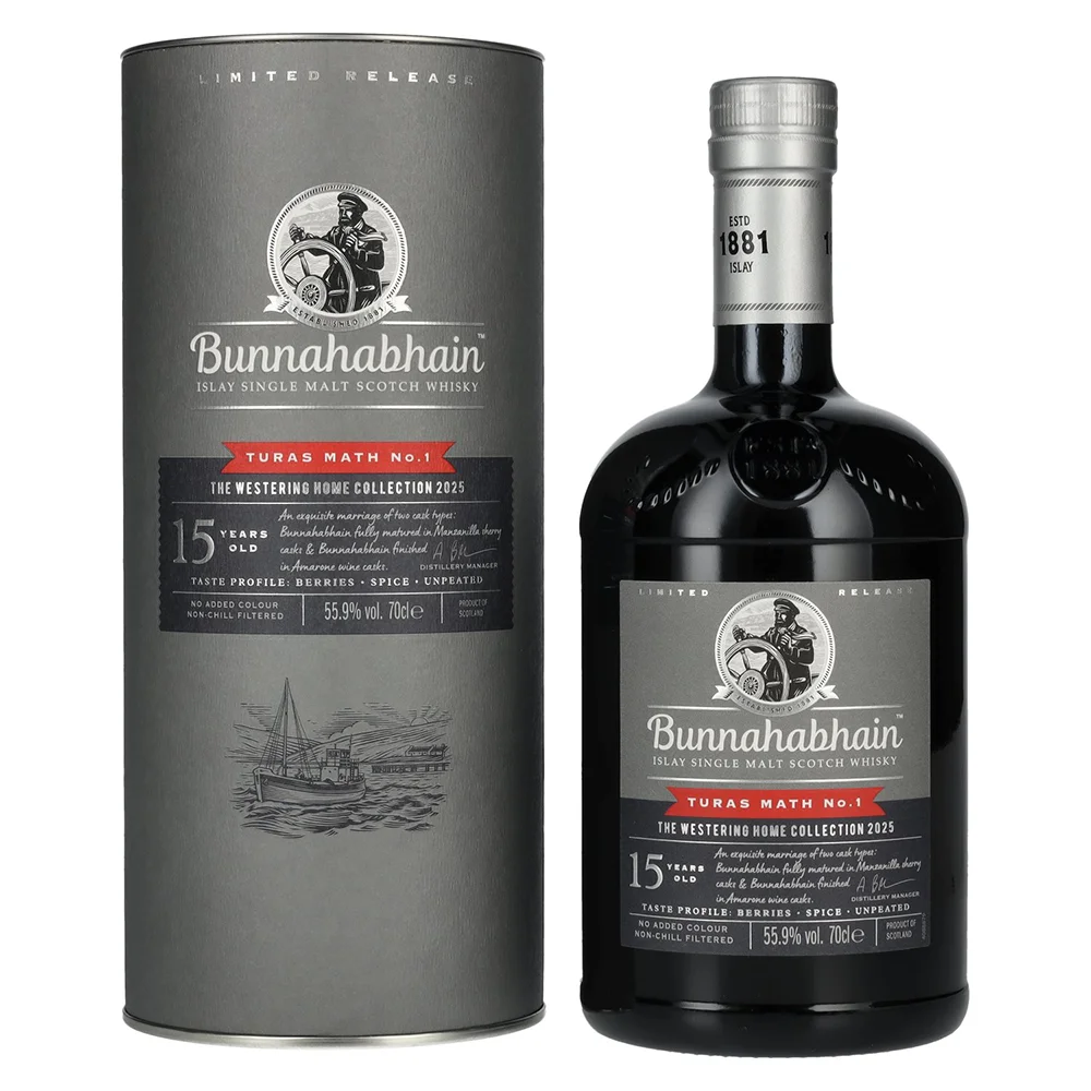 Škotski viski Bunnahabhain 15y TURAS MATH No. 1 The Westering Home Collection Single Malt poklon kutija 0,7 L