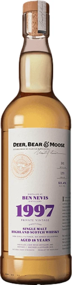 Škotski viski Deer, Bear & Moose Ben Nevis 1997 0,7 L