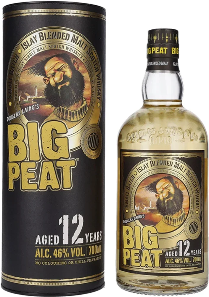 Škotski viski Douglas Laing BIG PEAT 12y Islay Blended poklon kutija 0,7 L