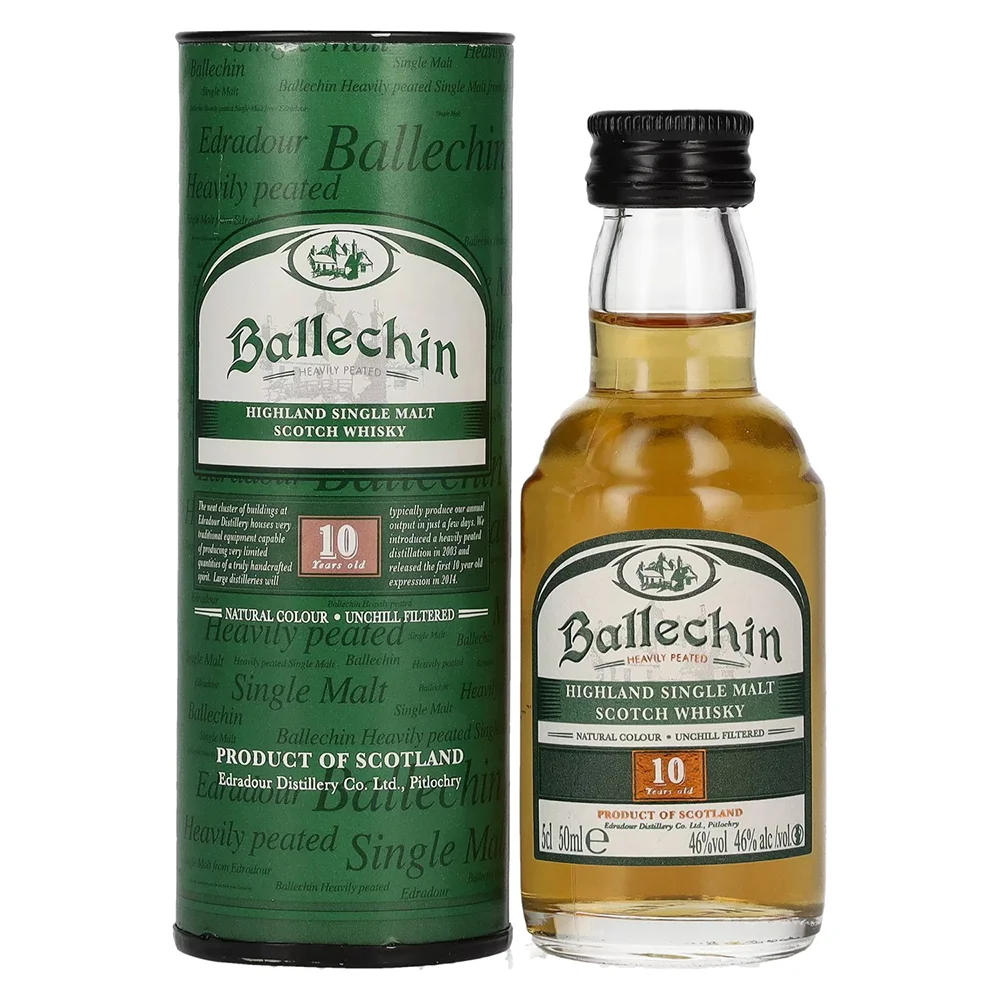 Škotski viski Edradour Ballechin 10y Single Malt poklon kutija miniaturka 0,05 L