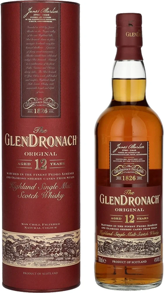 Škotski viski Glendronach 12YO poklon kutija 0,7 L