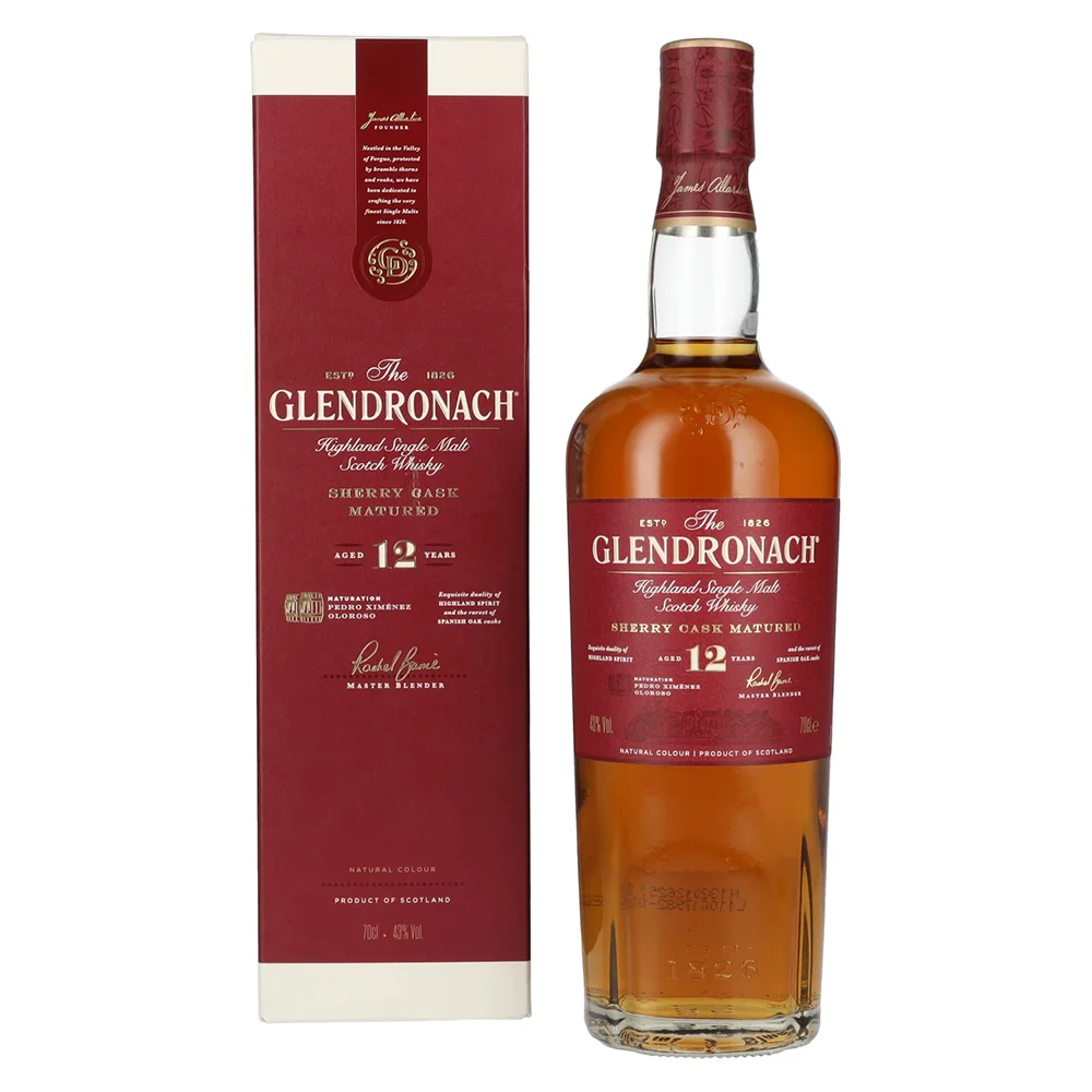 Škotski viski Glendronach 12YO Sherry cask poklon kutija 0,7 L