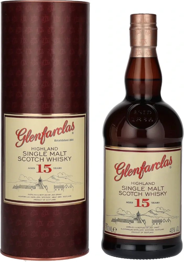 Škotski viski Glenfarclas 15yo Single malt poklon kutija 0,7 L