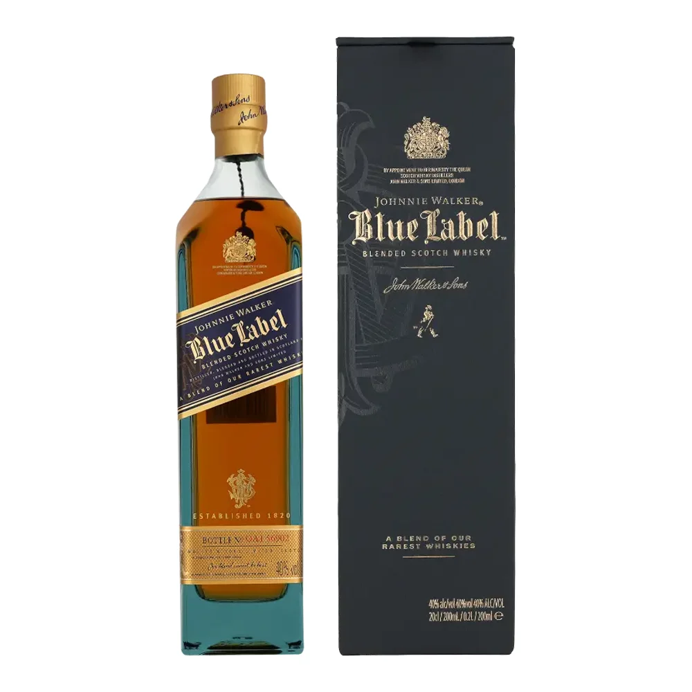 Škotski viski Johnnie Walker Blue Label poklon kutija 0,2 L