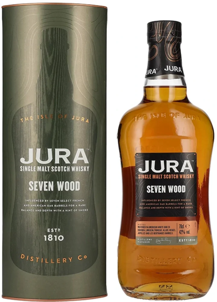 Škotski viski Jura Seven Wood Single Malt poklon kutija 0,7 L