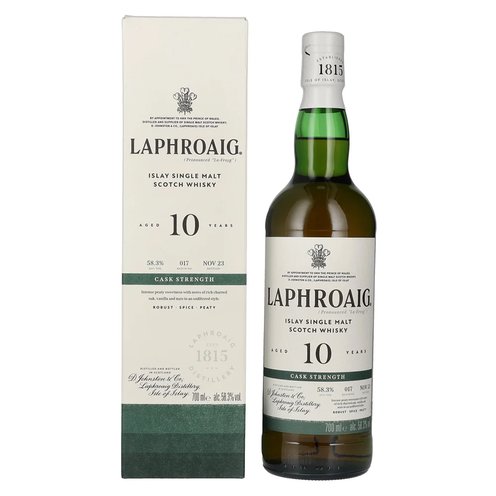 Škotski viski LAPHROAIG 10 Original Cask Strength Batch 17 poklon kutija 0,7 L