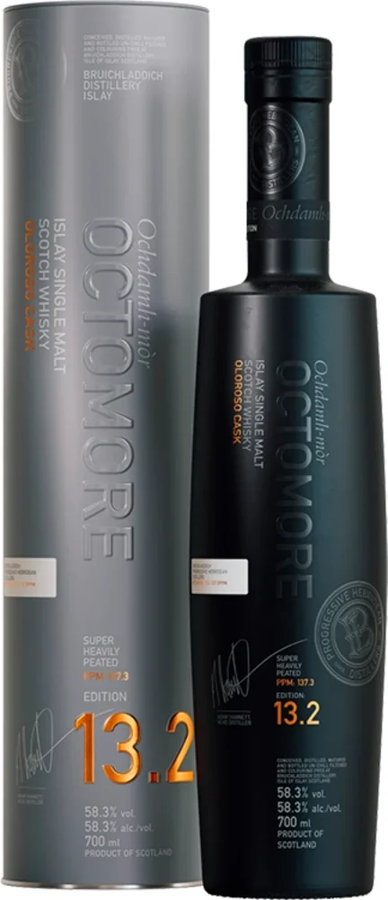 Škotski viski Octomore EDITION: 13.2 Super Heavily Peated Oloroso Cask 2022 poklon kutija 0,7 L