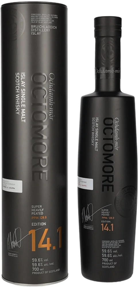 Škotski viski Octomore EDITION: 14.1 Super Heavily Peated poklon kutija 0,7 L